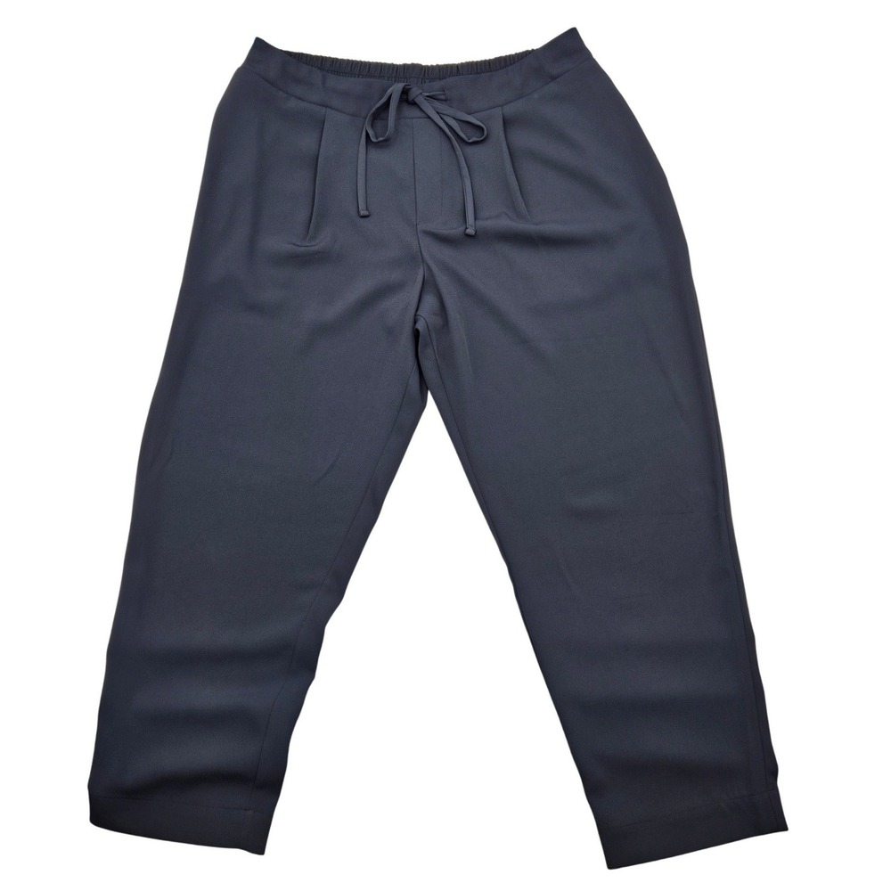 a new day Navy Cropped Drawstring Trousers